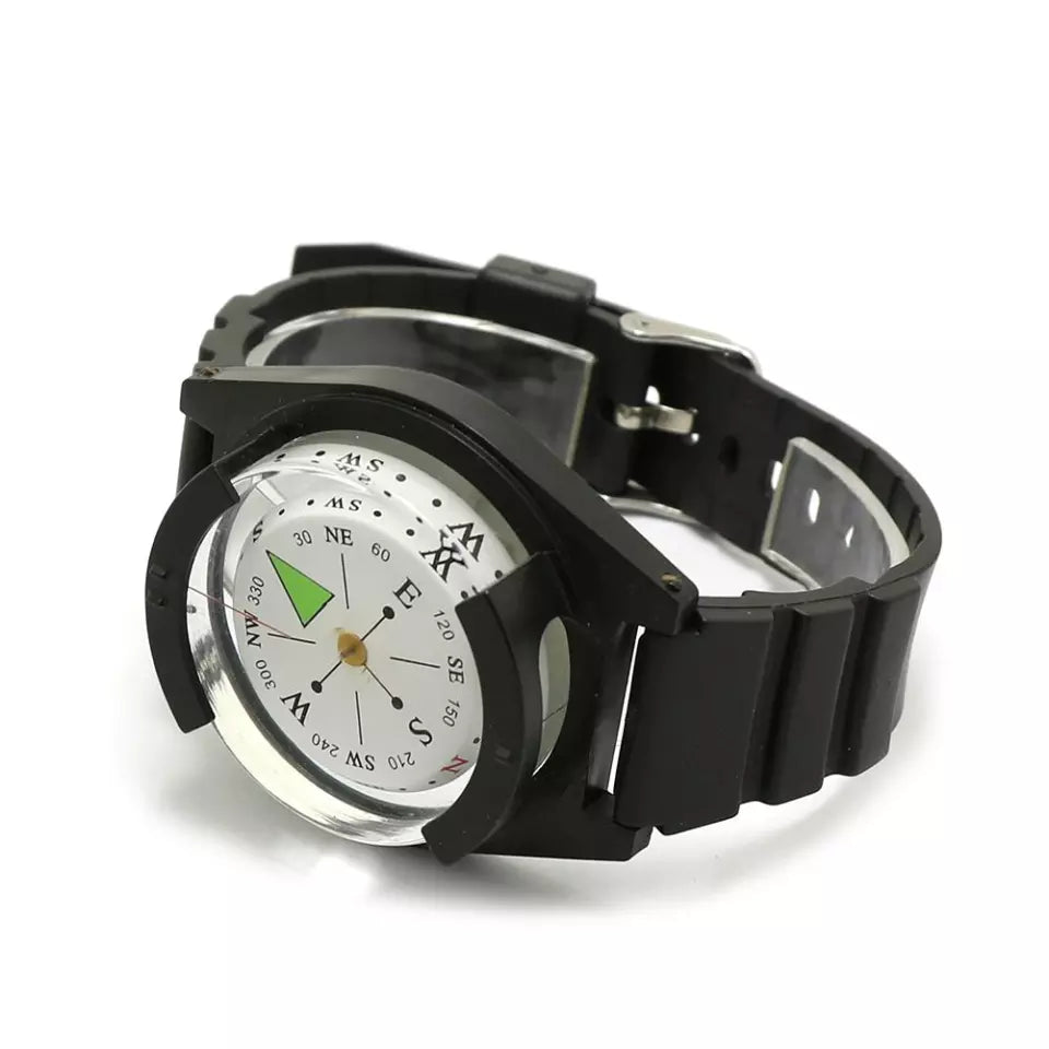 Outdoor Compass Hiking Camping Diving Precision Professional Wrist Diving Compass 50 M/164FT Compass Dial Waterproof