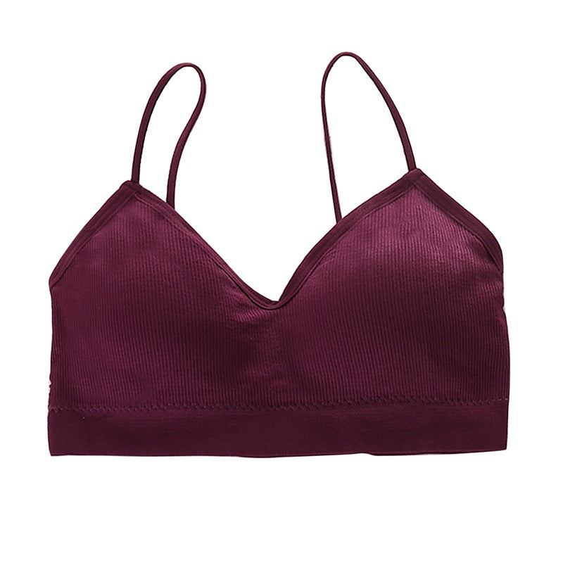 Sexy Bra Bandeau Crop Top Slim Spaghetti Strap Seamless Tube Top Backless Bralette Streetwear Lingerie Beauty Back Crop Tee