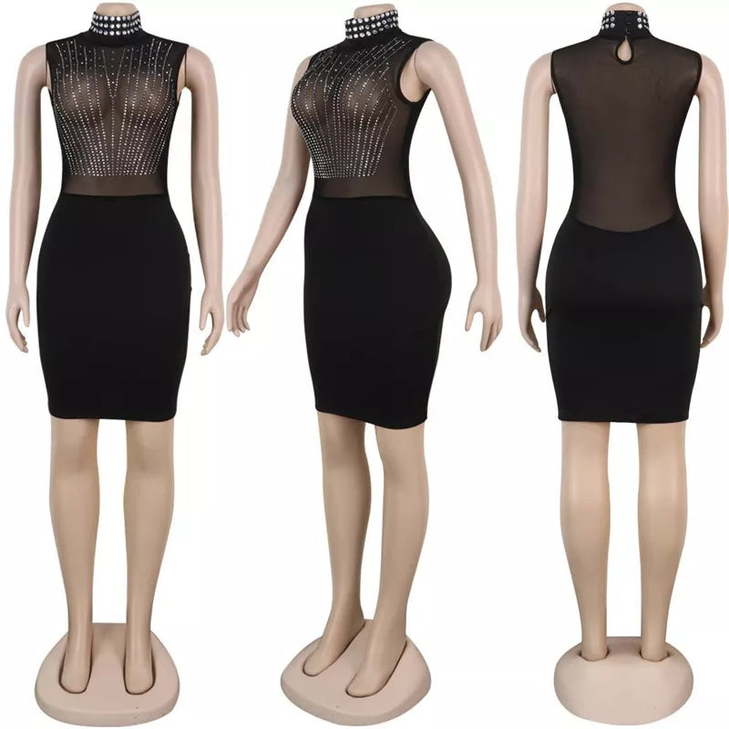 Rose Gold Mesh Party Dress