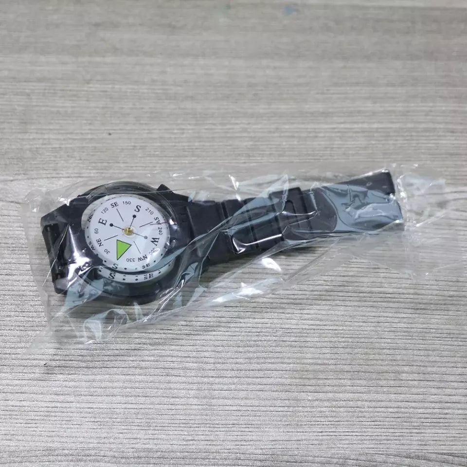 Outdoor Compass Hiking Camping Diving Precision Professional Wrist Diving Compass 50 M/164FT Compass Dial Waterproof