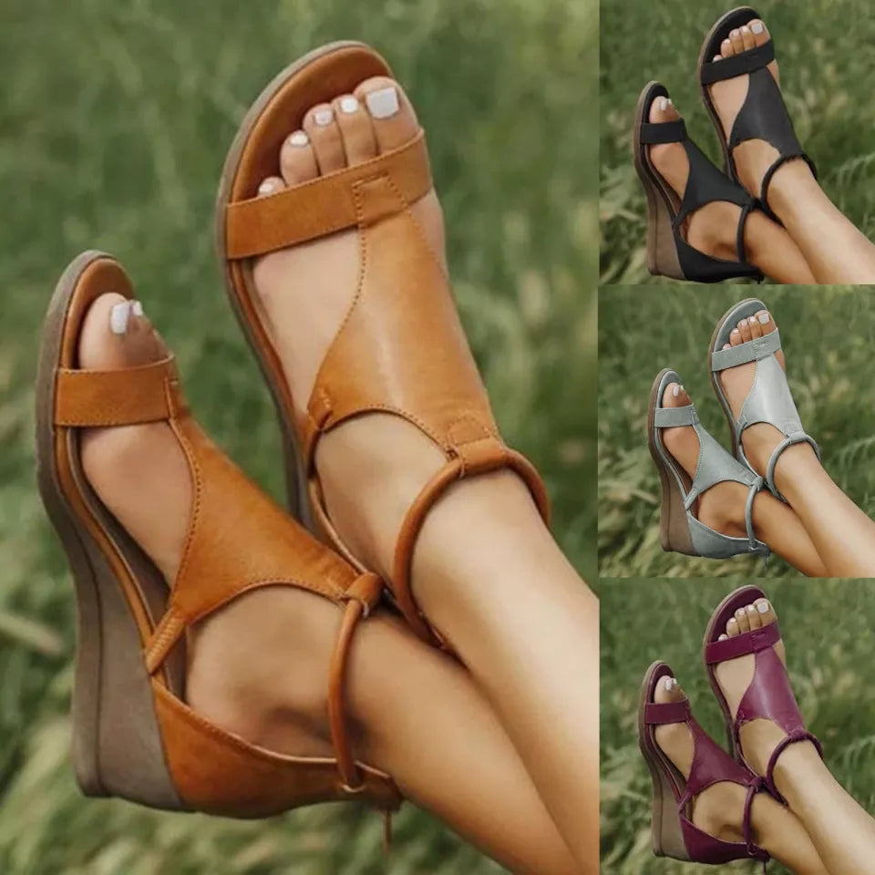 Womens Stripe Tennis Sandals
