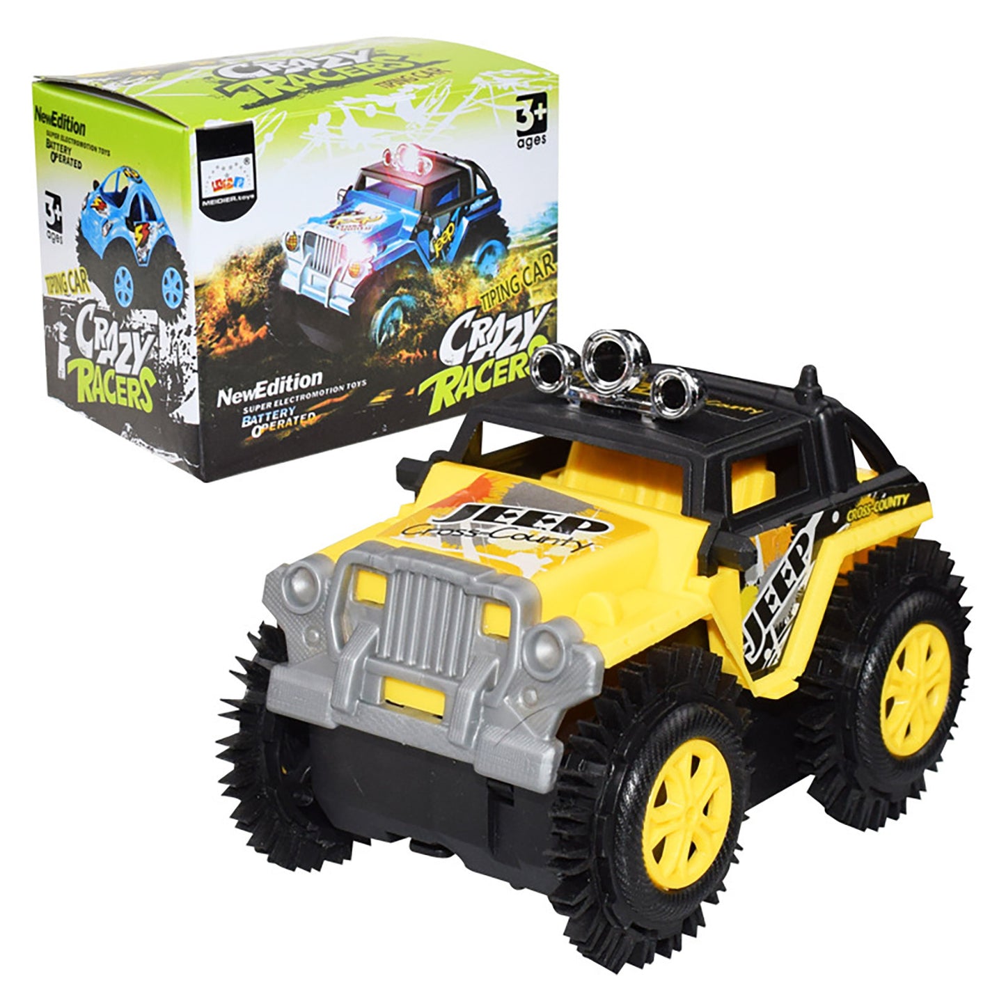 Stunt Electric Car Dumper Double Sided Tumbling Bucket Stunt Car Electric Toys 4WD Off-road Car Model Vehicle Toys For Kids