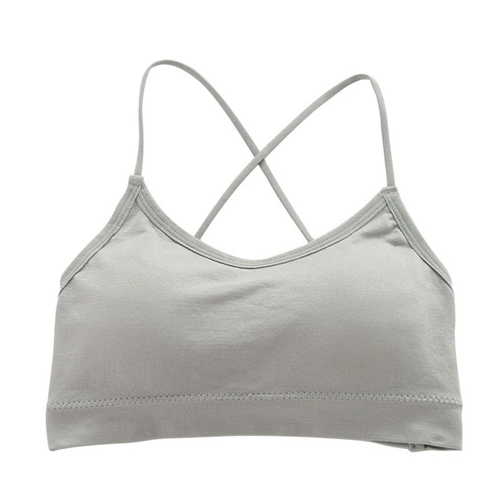 Sexy Bra Bandeau Crop Top Slim Spaghetti Strap Seamless Tube Top Backless Bralette Streetwear Lingerie Beauty Back Crop Tee