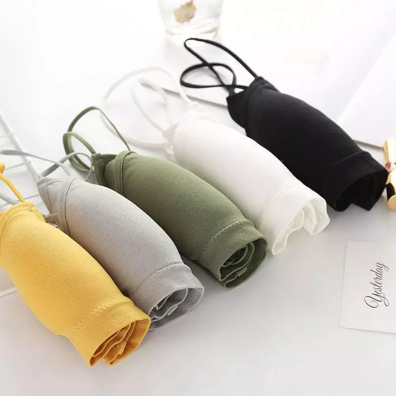 Sexy Bra Bandeau Crop Top Slim Spaghetti Strap Seamless Tube Top Backless Bralette Streetwear Lingerie Beauty Back Crop Tee