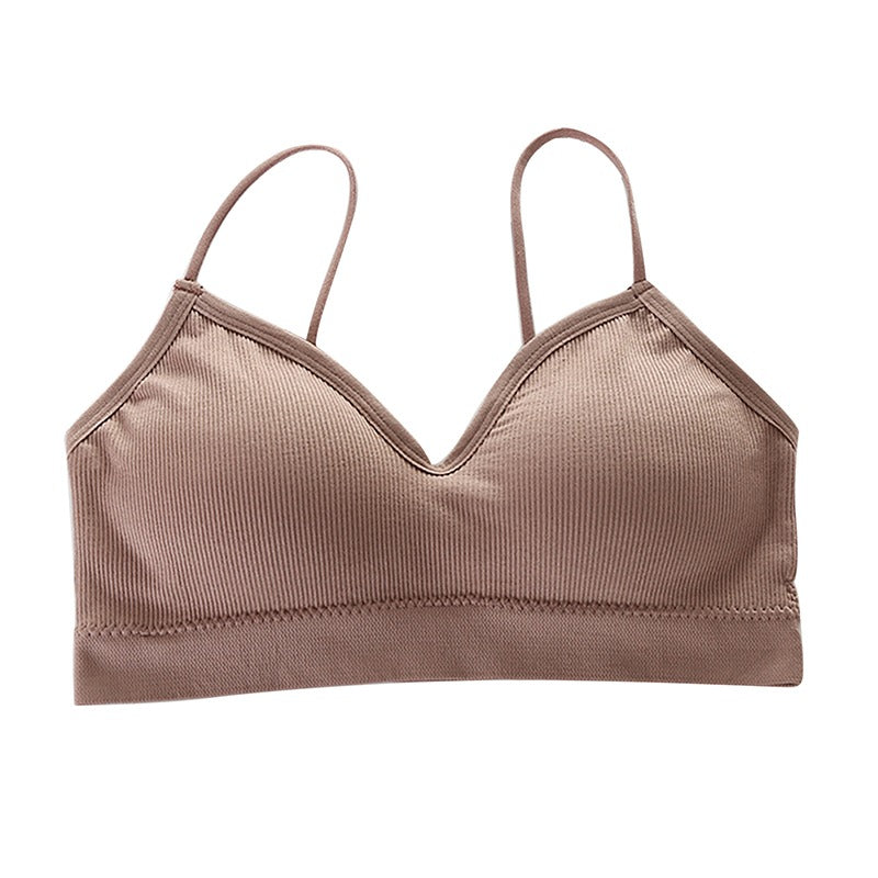 Sexy Bra Bandeau Crop Top Slim Spaghetti Strap Seamless Tube Top Backless Bralette Streetwear Lingerie Beauty Back Crop Tee