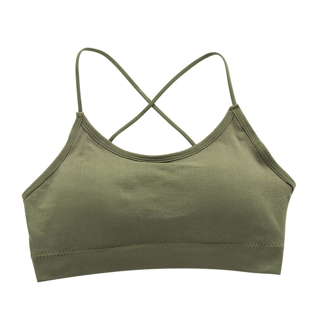 Sexy Bra Bandeau Crop Top Slim Spaghetti Strap Seamless Tube Top Backless Bralette Streetwear Lingerie Beauty Back Crop Tee