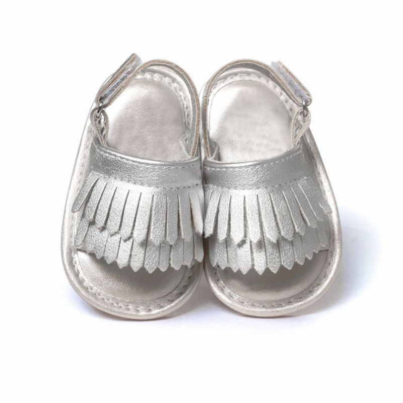 Kids White Puffer Sandals