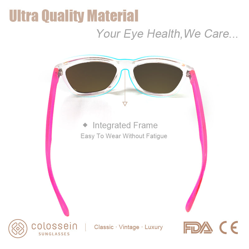 Transparent Rose Mirror Sunglasses