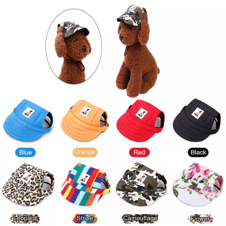 Dog Hat Summer shade puppy hats Cat hat Visor Cap With Ear Holes Pet Products Outdoor Accessories Sun Hat
