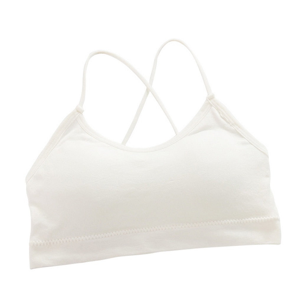 Sexy Bra Bandeau Crop Top Slim Spaghetti Strap Seamless Tube Top Backless Bralette Streetwear Lingerie Beauty Back Crop Tee