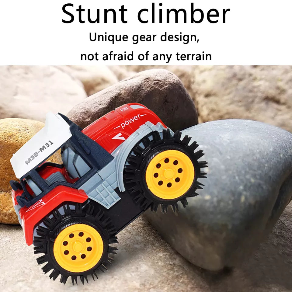 Stunt Electric Car Dumper Double Sided Tumbling Bucket Stunt Car Electric Toys 4WD Off-road Car Model Vehicle Toys For Kids