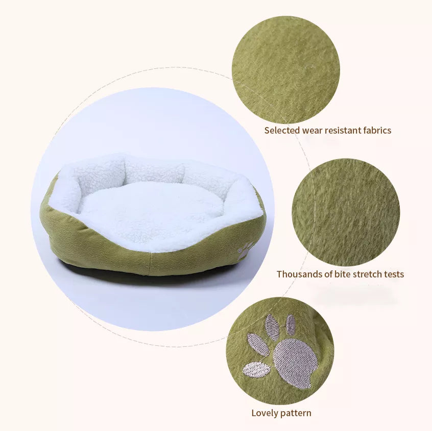 Pet Dog Bed House Warm Plush Dog Cushion Soft Puppy Kennel Sofa Washable Sleeping Nest Pet Bed Mats for Small Dogs Pet Products