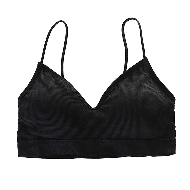 Sexy Bra Bandeau Crop Top Slim Spaghetti Strap Seamless Tube Top Backless Bralette Streetwear Lingerie Beauty Back Crop Tee