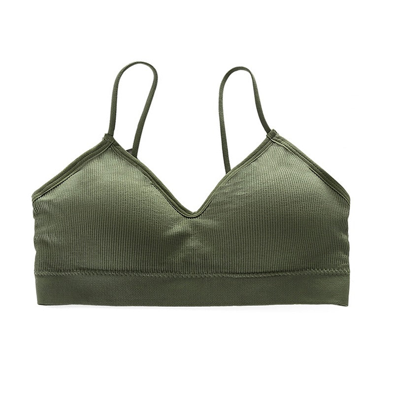 Sexy Bra Bandeau Crop Top Slim Spaghetti Strap Seamless Tube Top Backless Bralette Streetwear Lingerie Beauty Back Crop Tee