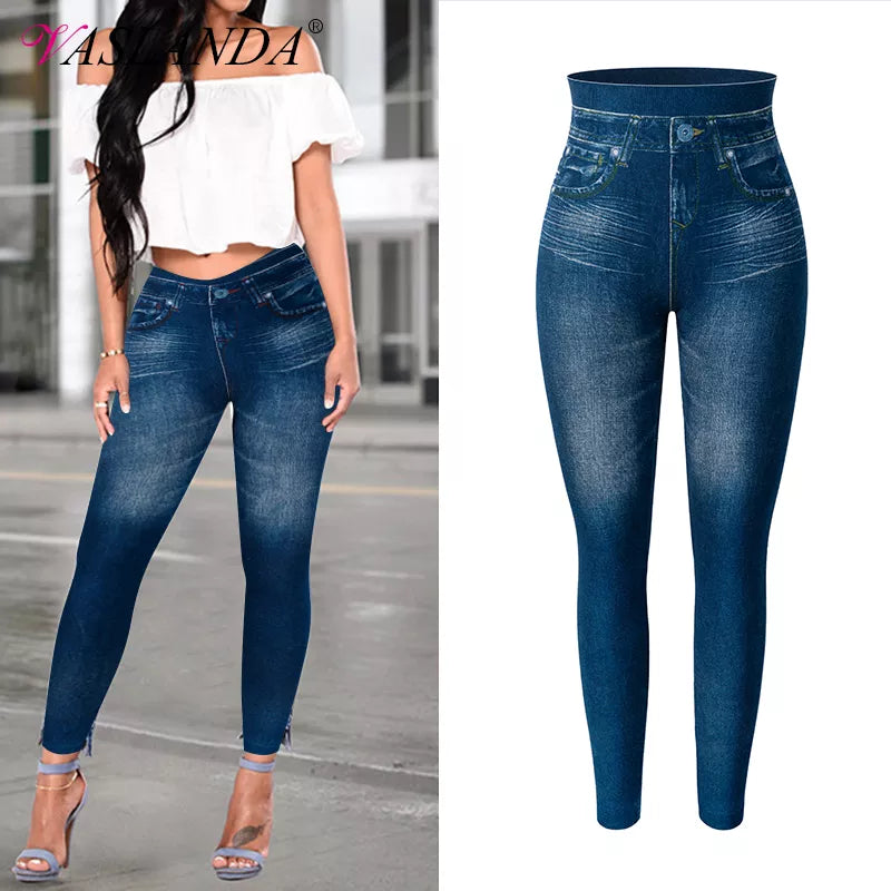 High Waisted Denim Jeans