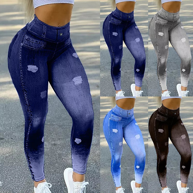 Womens Slim Denim Jean High Waisted Skinny