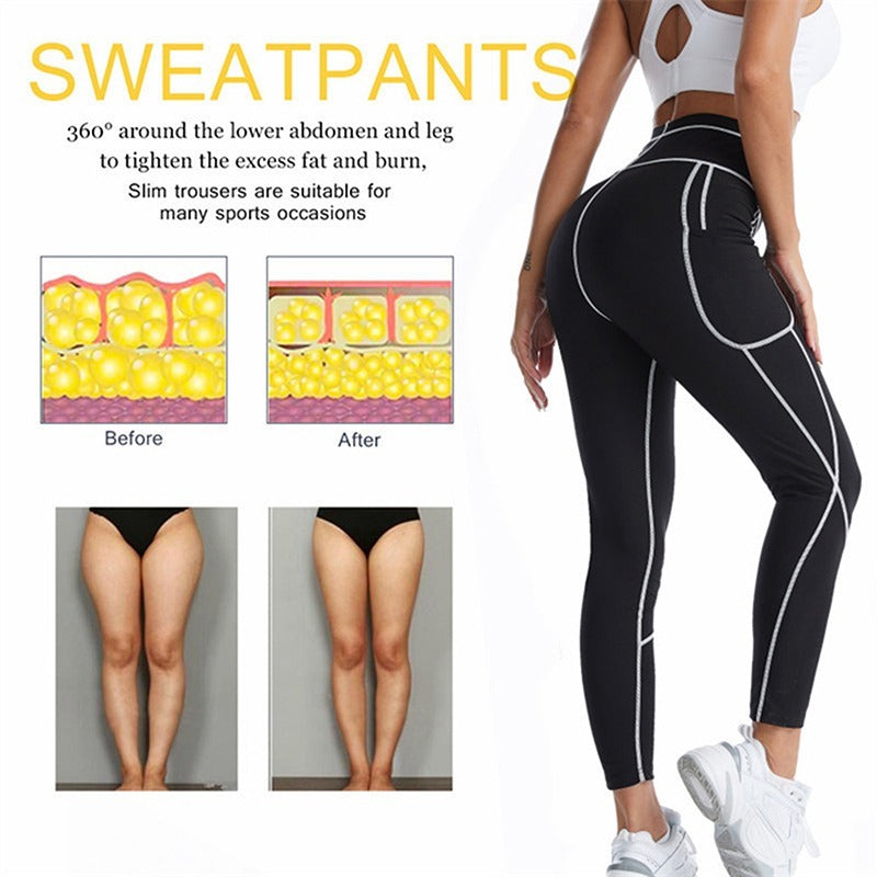 Ladies ribbed sport leggins