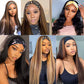 Synthetic Headband Wig Highlight Wig P27/33 Mixed Ombre Honey Blonde Straight Wigs Daily Party Cosplay Wig Heat Resistant Fiber