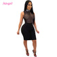Rose Gold Mesh Party Dress