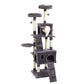 Free Shipping 180CM Multi-Level Cat Tree For Cats With Cozy Perches Stable Cat Climbing Frame Cat Scratch Board Toys Gray&Beige
