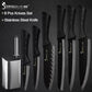 Sowoll 8'' Knife Holder Stainless Steel 8pcs Kitchen Cooking Knife Set Chef Slicing Bread Santoku Utility Paring Knife Sharpener