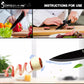 Sowoll 8'' Knife Holder Stainless Steel 8pcs Kitchen Cooking Knife Set Chef Slicing Bread Santoku Utility Paring Knife Sharpener