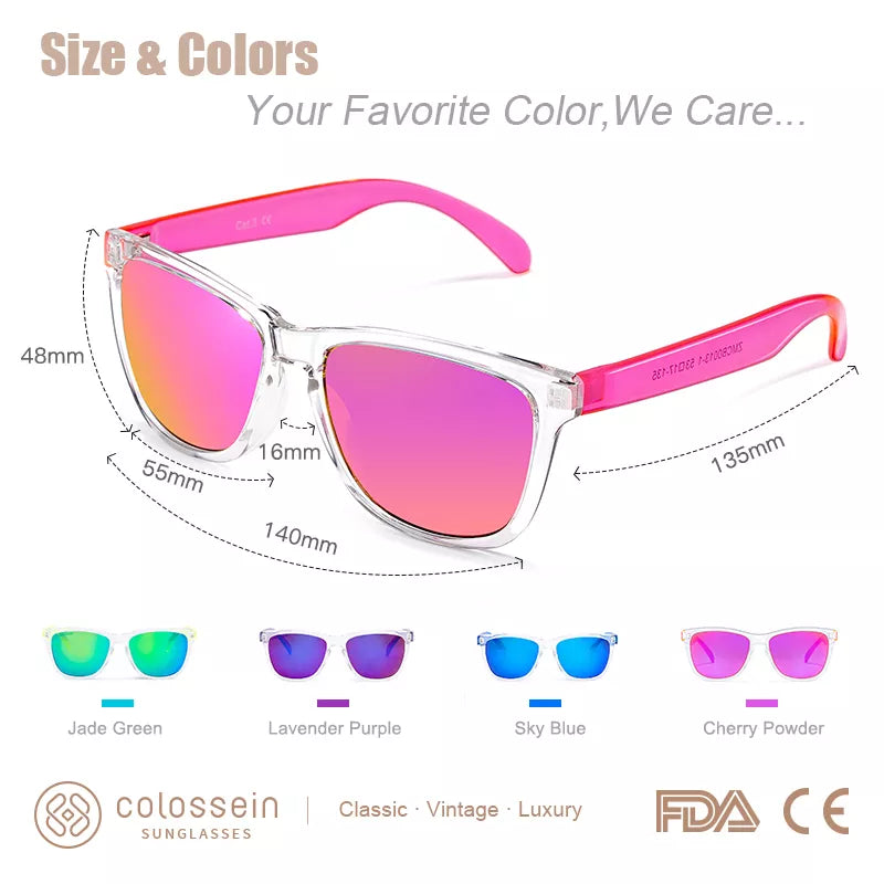 Transparent Rose Mirror Sunglasses