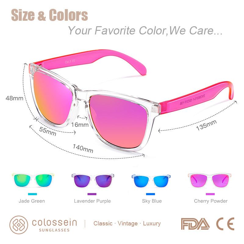 Transparent Rose Mirror Sunglasses