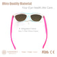 Transparent Rose Mirror Sunglasses