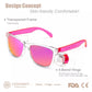 Transparent Rose Mirror Sunglasses