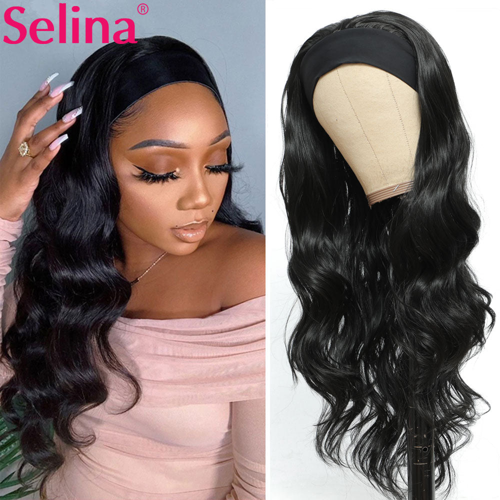 Synthetic Headband Wig Highlight Wig P27/33 Mixed Ombre Honey Blonde Straight Wigs Daily Party Cosplay Wig Heat Resistant Fiber