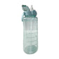 Large Capacity Sports Water Bottle Time Marker Leak-Proof Water Bottles With Straw 2000ml Drinking Bottle Fitness Sports Bottle
