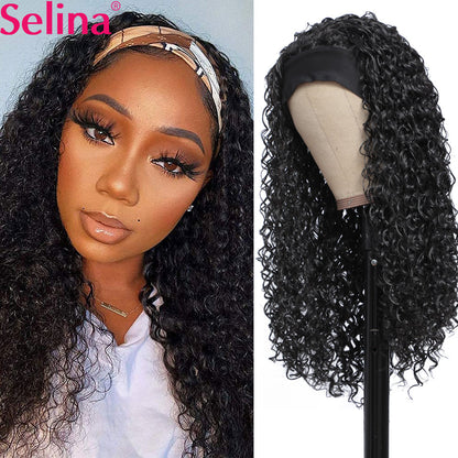 Synthetic Headband Wig Highlight Wig P27/33 Mixed Ombre Honey Blonde Straight Wigs Daily Party Cosplay Wig Heat Resistant Fiber