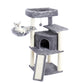 Free Shipping 180CM Multi-Level Cat Tree For Cats With Cozy Perches Stable Cat Climbing Frame Cat Scratch Board Toys Gray&Beige