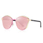 Women's Matte Round Clear Glass Sunglass