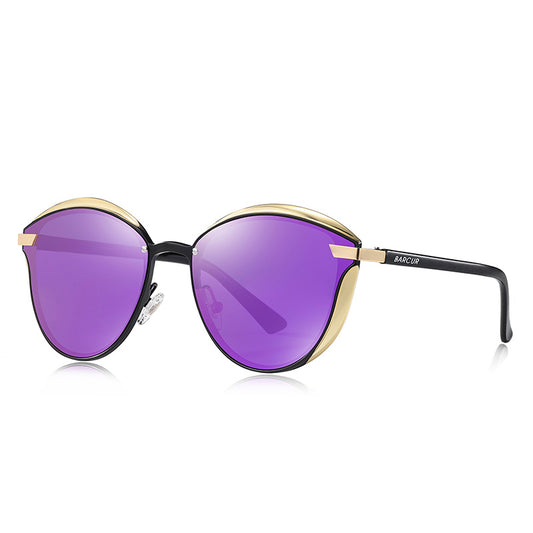 Women's Matte Round Clear Glass Sunglass