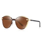 Women's Matte Round Clear Glass Sunglass